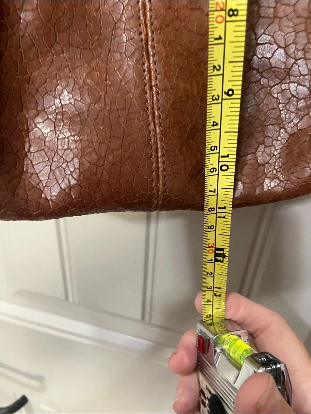 Leather Two-Tone Brown Hobo Bag